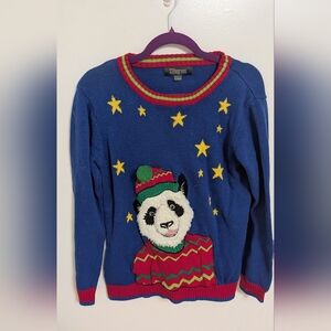 Holiday Panda Sweater - Size  Women's XL (18/20)